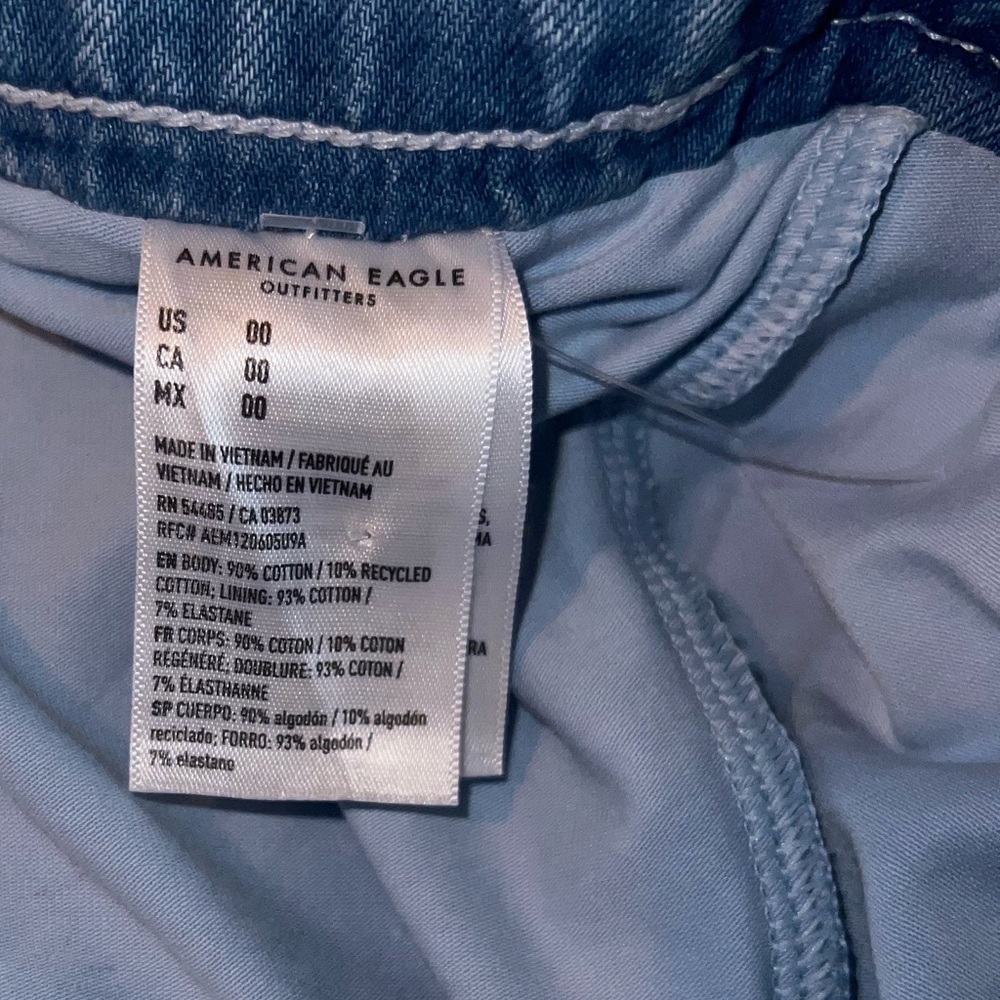 American Eagle Pleated Denim Mini Skort NWOT - Picture 5 of 5